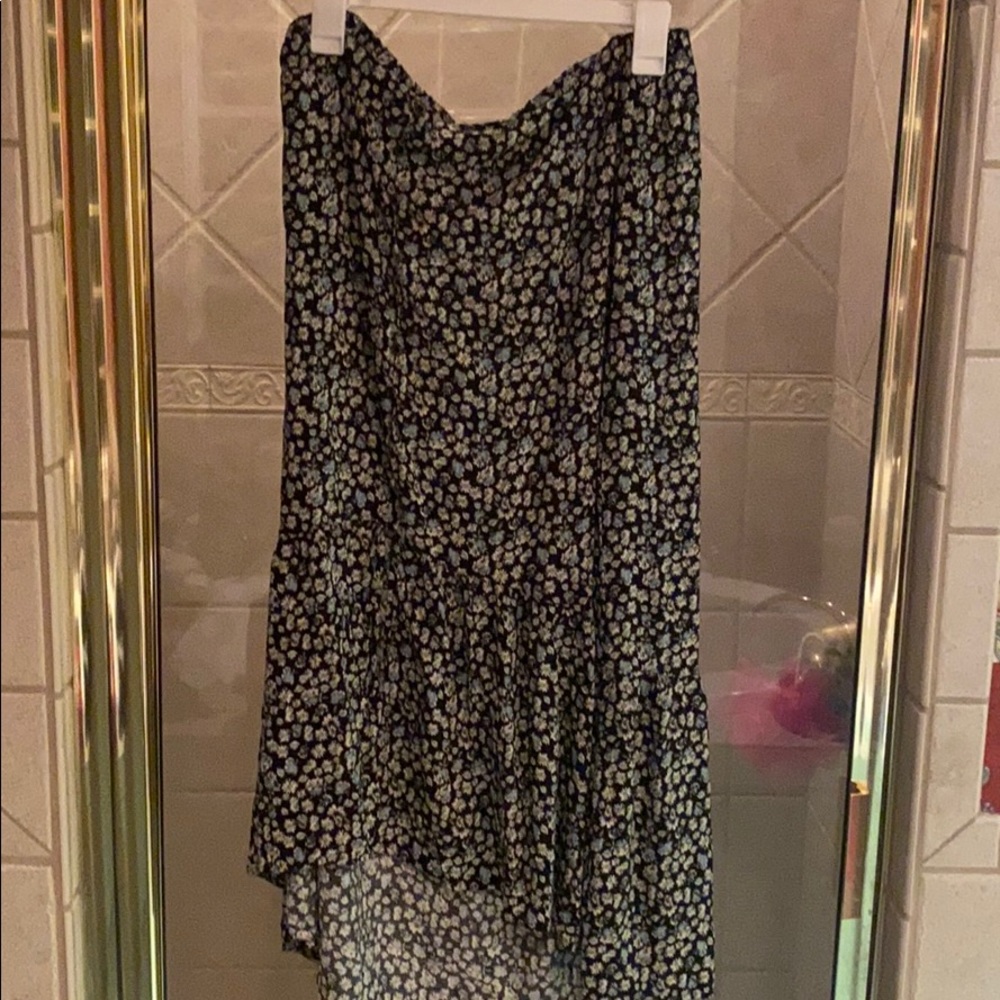 Floral Hi-Lo Maxi Skirt